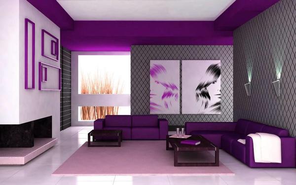 При декорировании внутренних стен гостиной необходимо учитывать особенности меблировки, чтобы исключить противоречия цветового решения с назначением помещения и его обстановкой