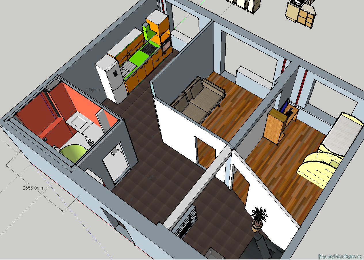 Проектирование комнаты с мебелью бесплатно в 3d на русском