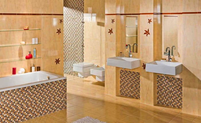 Фото плитки-мозаики для ванной комнаты