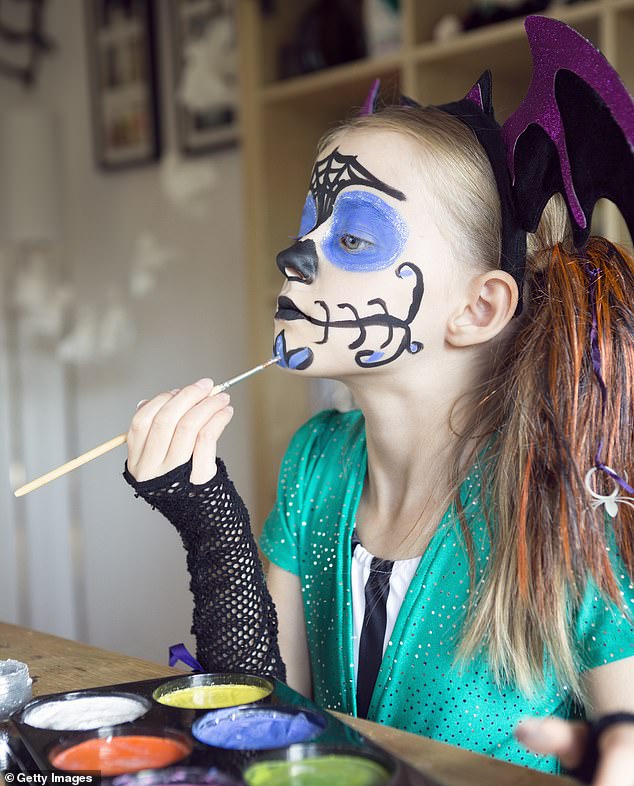 Dr Alan Levy, of Levy Dermatology in Memphis, Tennessee, spoke to Daily Mail Online about tips and tricks when selecting face paint to use for Halloween (file image)
