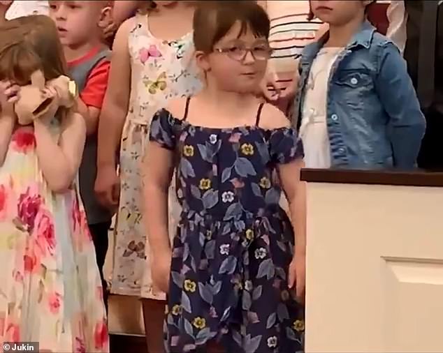Five-year-old Lily busted out some hilarious dance moves during a class performance in Ohio