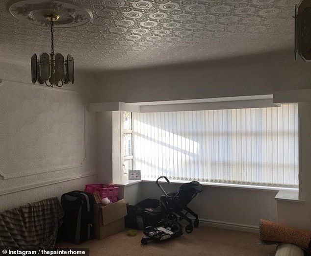 Before the renovation, not a lot of light came into the living-room, which had carpeted floors throughout
