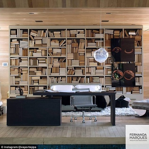 Blocks of paper: An interior design trend of stacking books backwards is gaining attention on social media