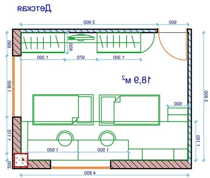 На рисунке изображен план комнаты ширина комнаты равна 320320 см какова длина дивана