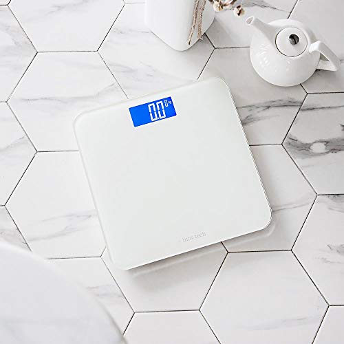 Innotech® Digital Bathroom Scale with Easy-to-Read Backlit LCD (White)