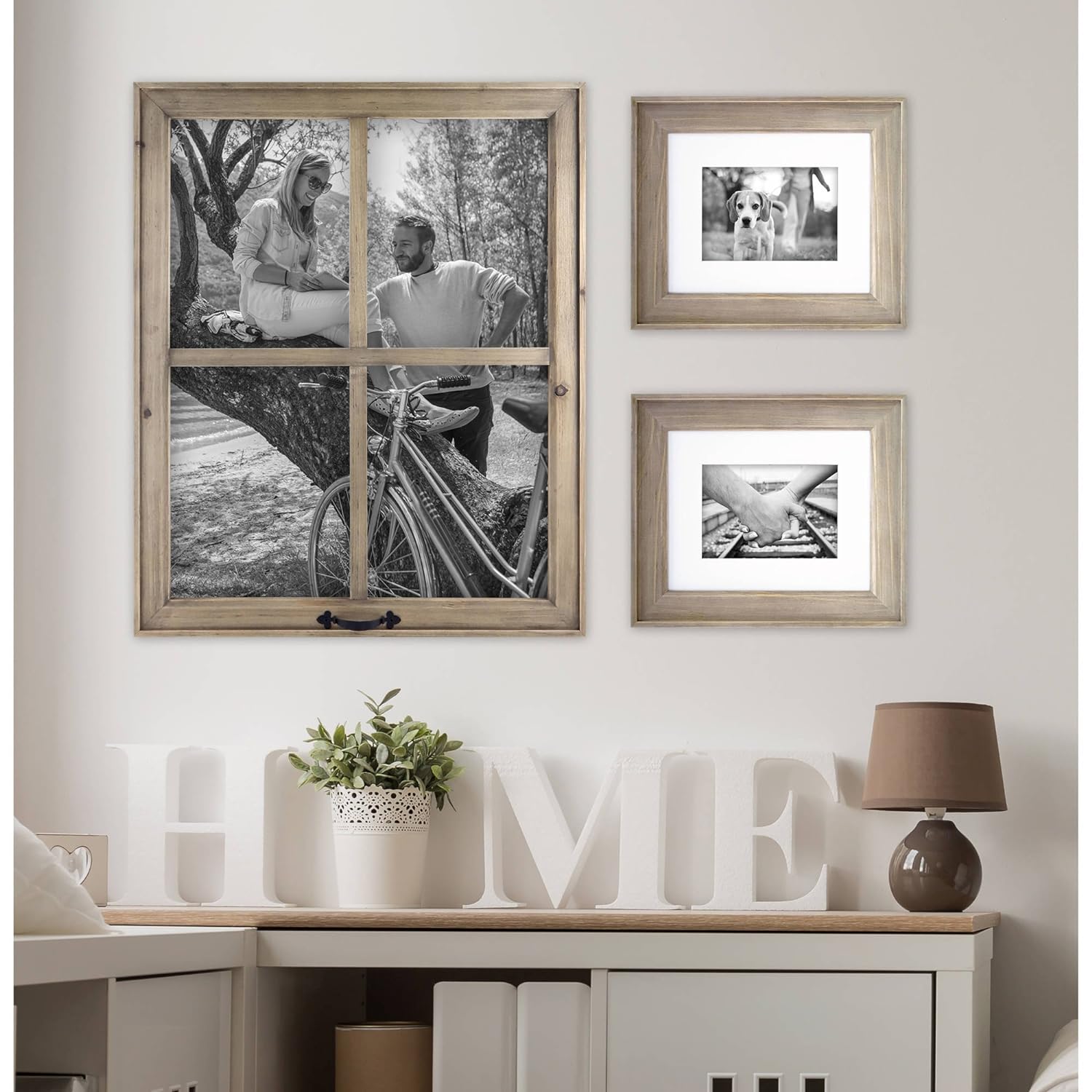 diy photo wall window pane