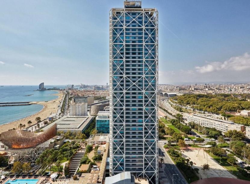 Exoskeleton structure along the beach of Barcelona