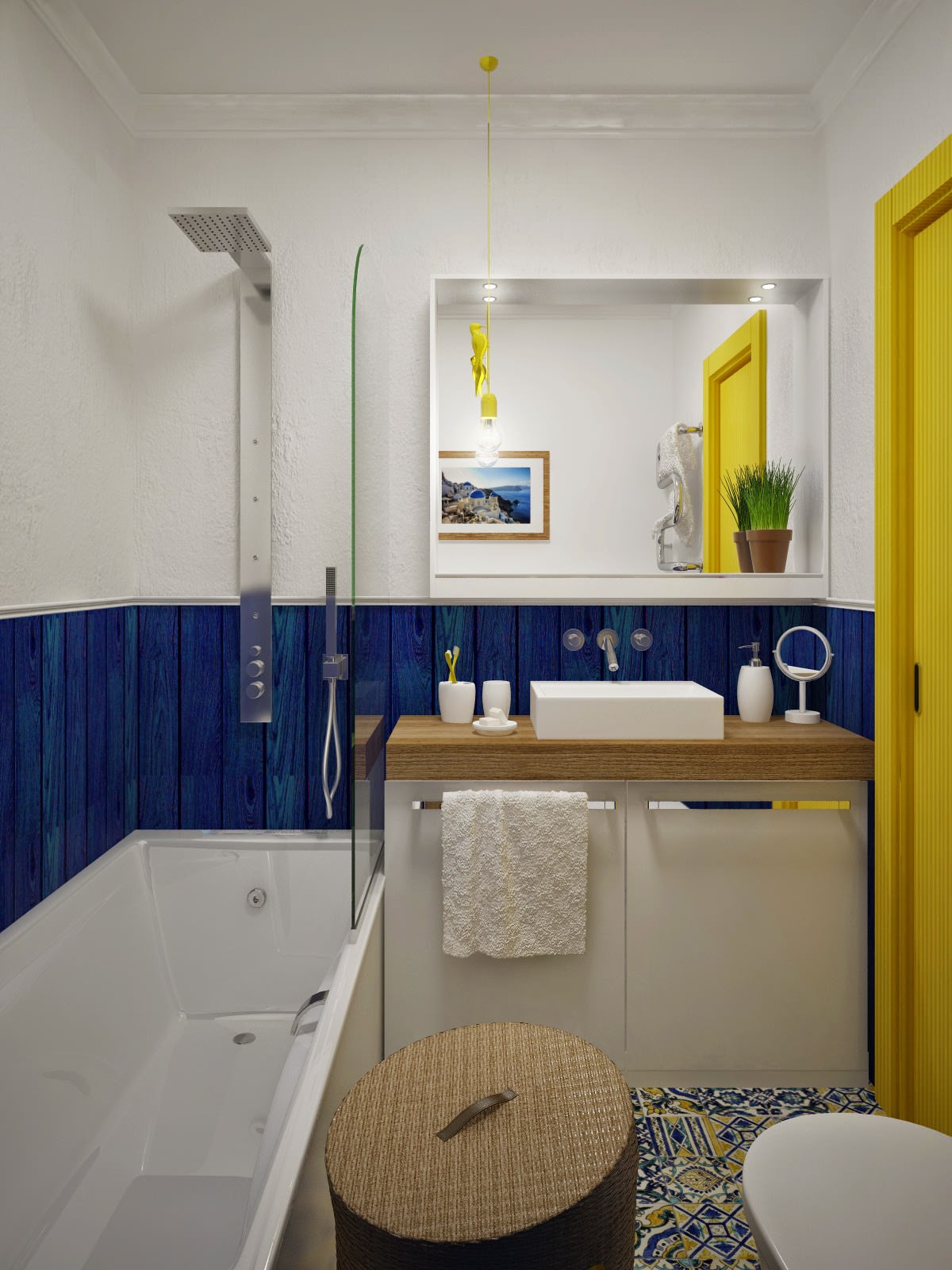 Дизайн маленькой ванной комнаты совмещенной с туалетом 4