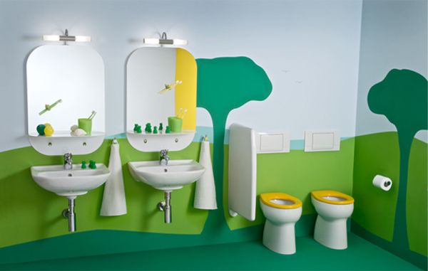 Дизайн интерьера детской ванной комнаты. Фото 18
