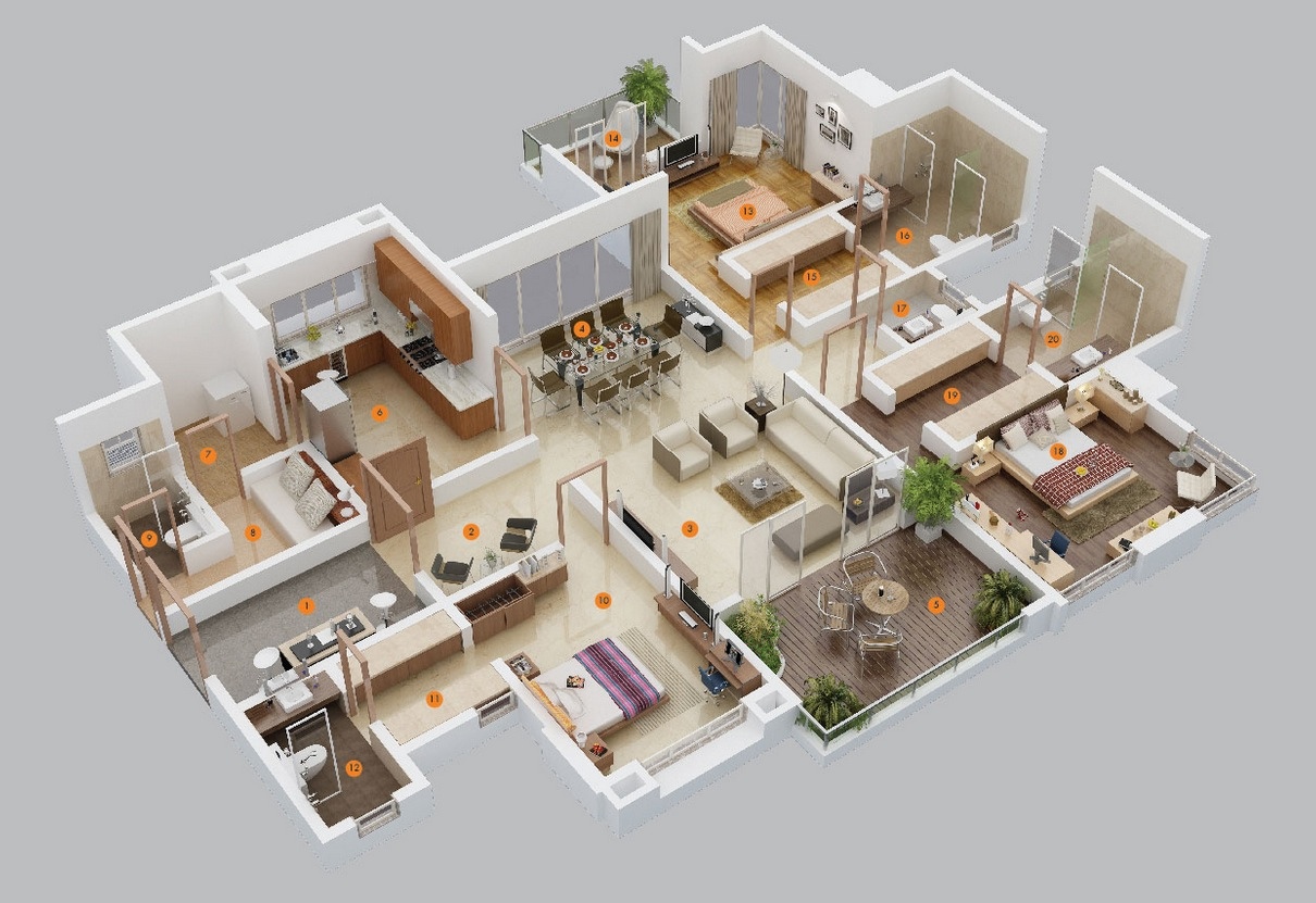 Потрясающая планировка трехкомнатной квартиры