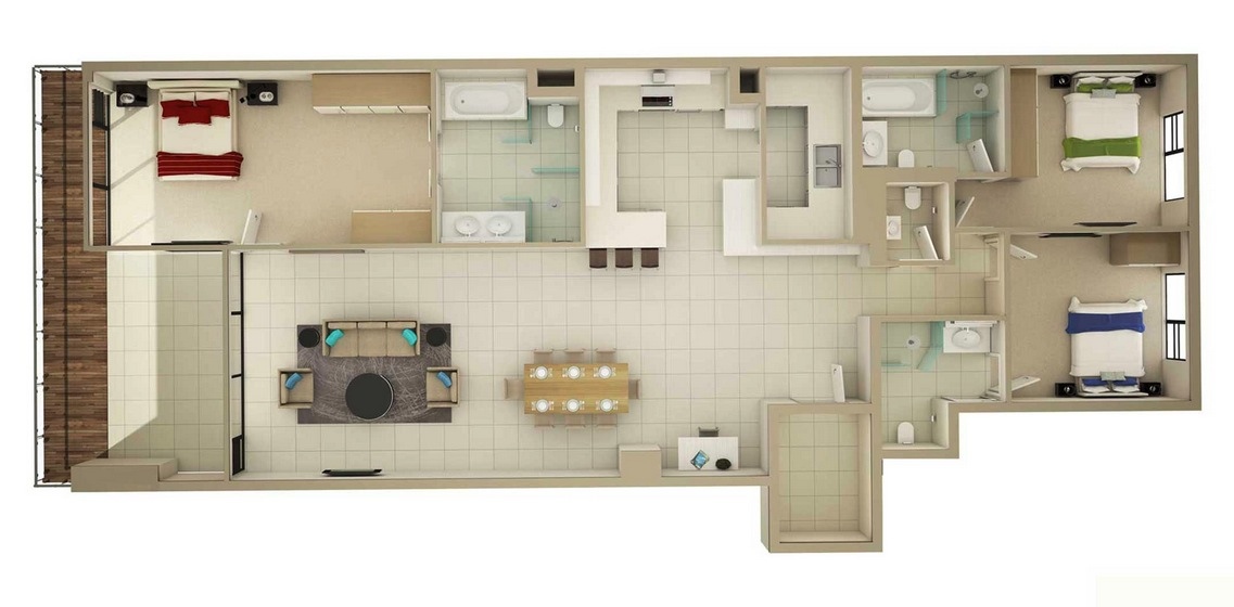Удивительная планировка трехкомнатной квартиры