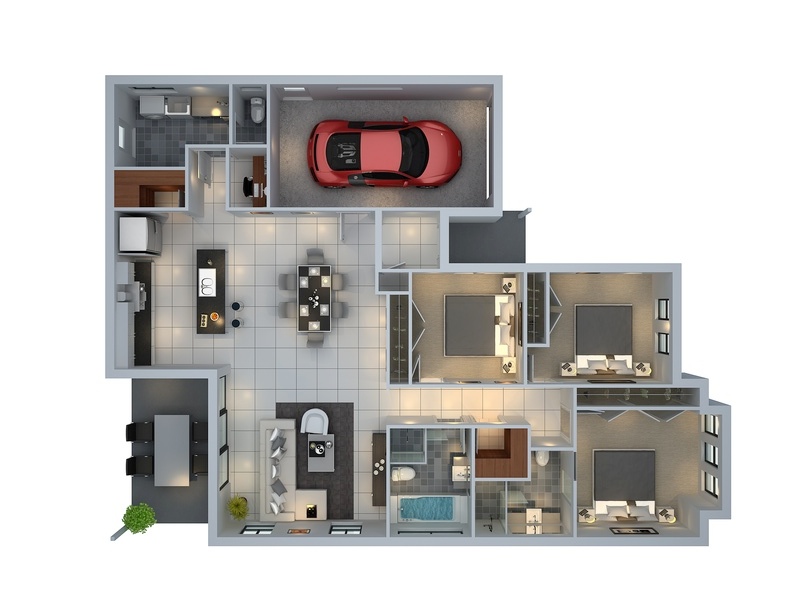 Прелестная планировка трехкомнатной квартиры