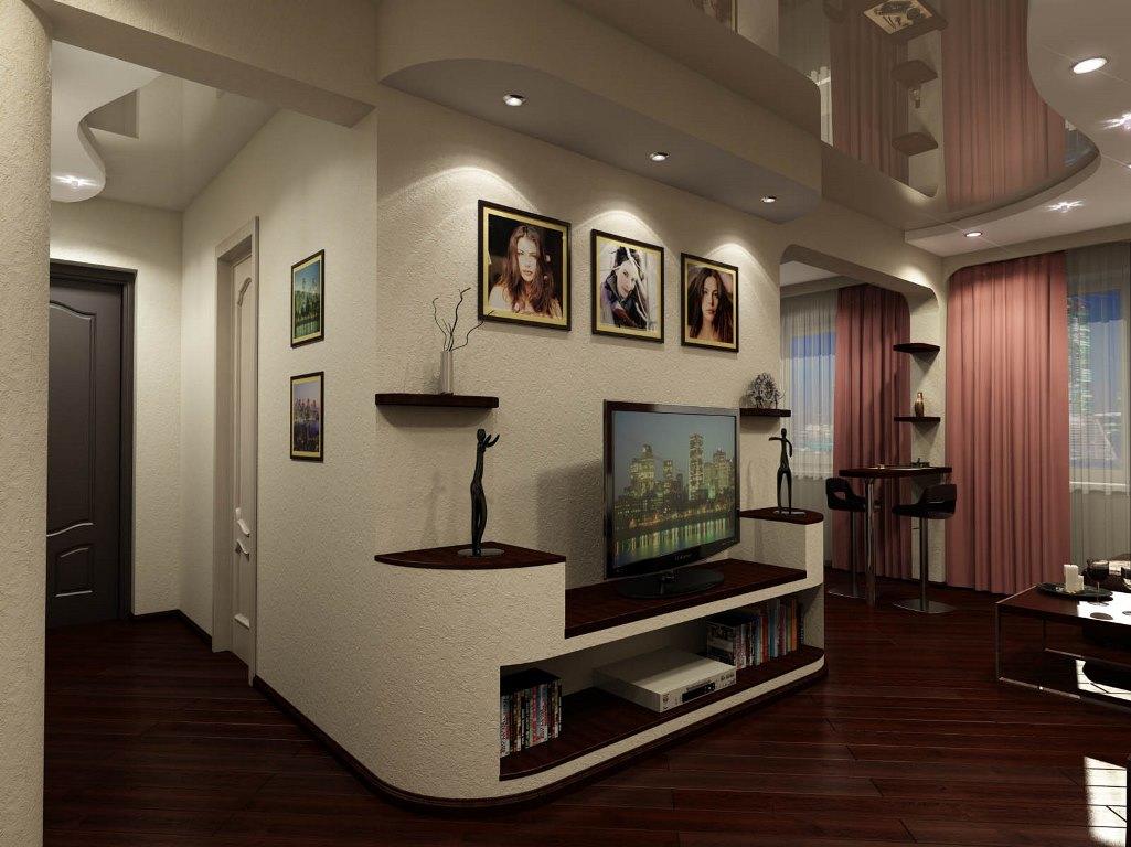 Дизайнеры рекомендуют оформлять гостиную и прихожую в одном стиле, чтобы они гармонично дополняли друг друга