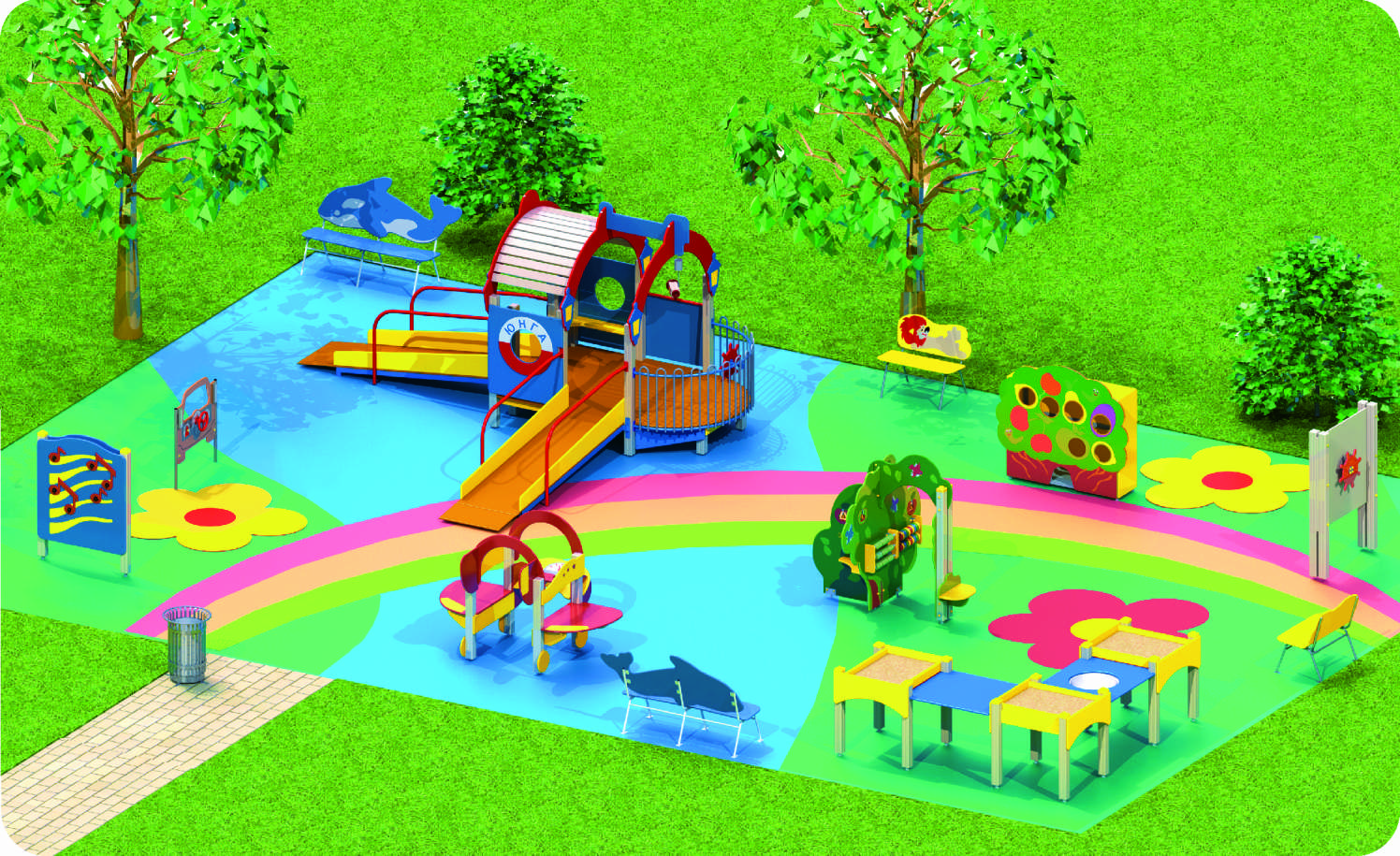 3д дизайн детской площадки