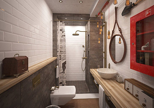 ванная комната в стиле лофт