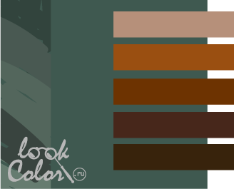 Сочетание серо-зеленого и коричневого