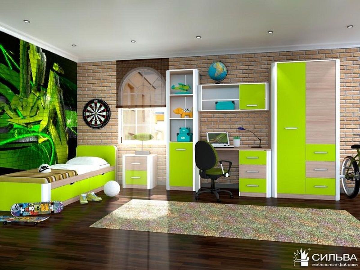 Дизайн комнаты для мальчика 10 лет в современном стиле 12 кв м