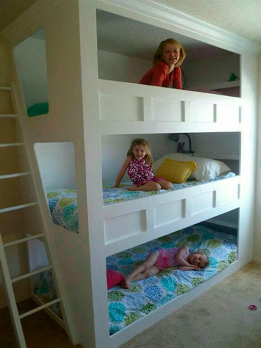 фото детской комнаты для трех девочек