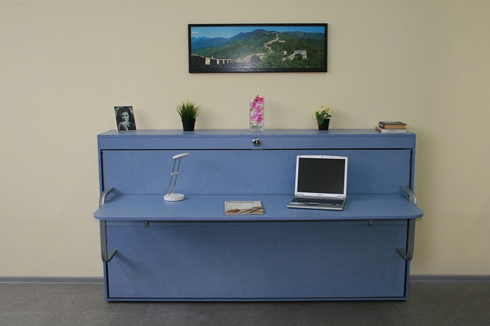 Голубой оттенок современной мебели для спальни