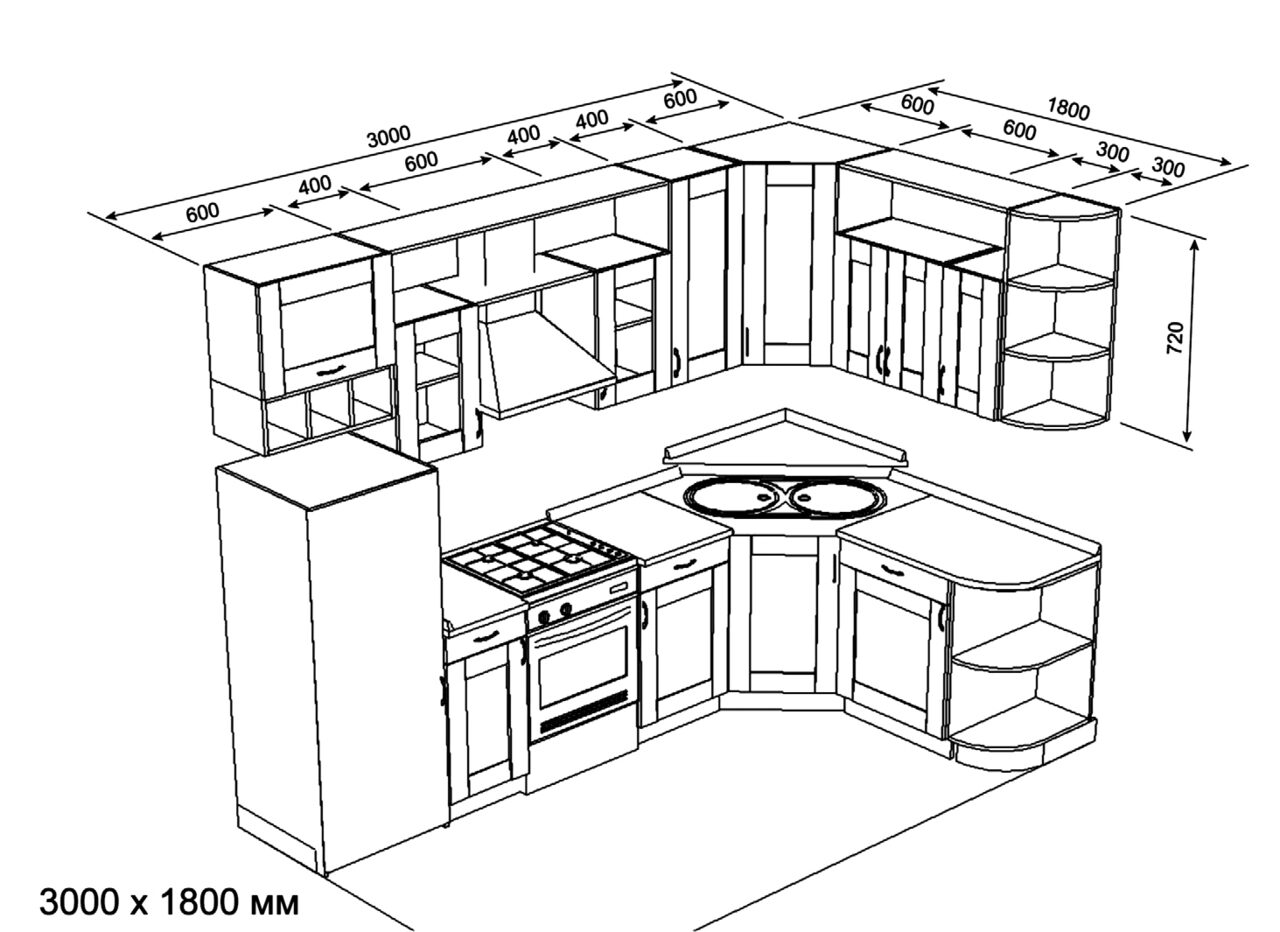 Программа для эскиза кухни с размерами