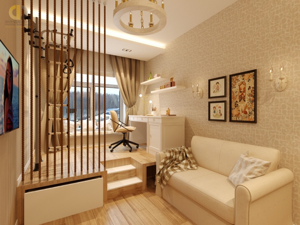 Интерьер комнаты в современном стиле в квартире. Фото 2018
