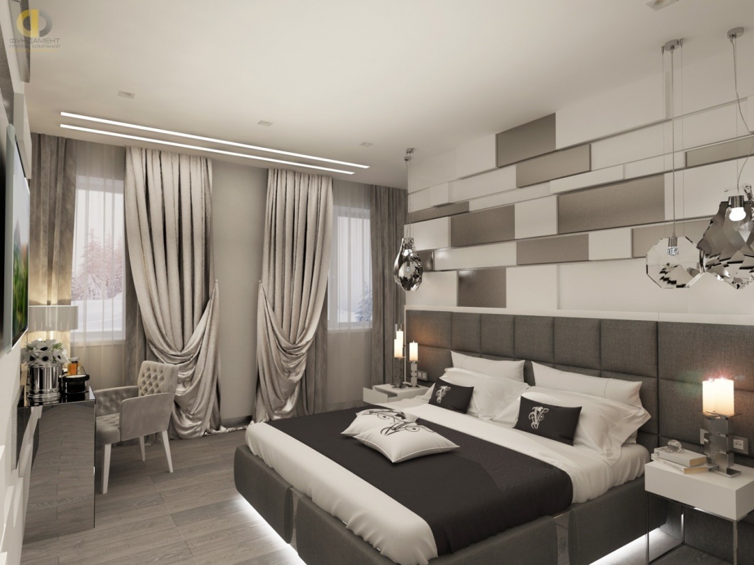 Дизайн-проект современной спальни в квартире в Москве