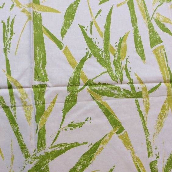 vintage bamboo fabric green chartreuse