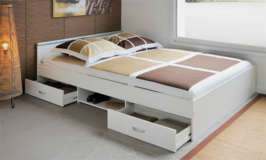 кровать с ящиками дизайн фото