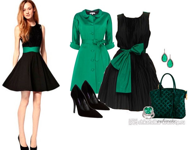 Emerald color in clothes