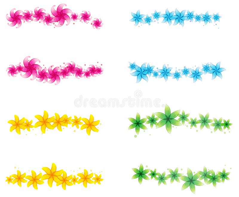 Abstract colorful flowers royalty free illustration