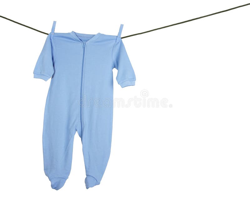 Baby boy sleeper stock photo