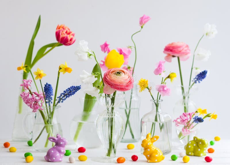 Festive Easter table decoration royalty free stock photography