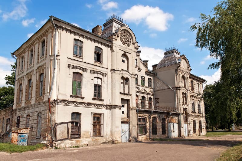 Belarus Grodno old dilapidated synagogue royalty free stock image