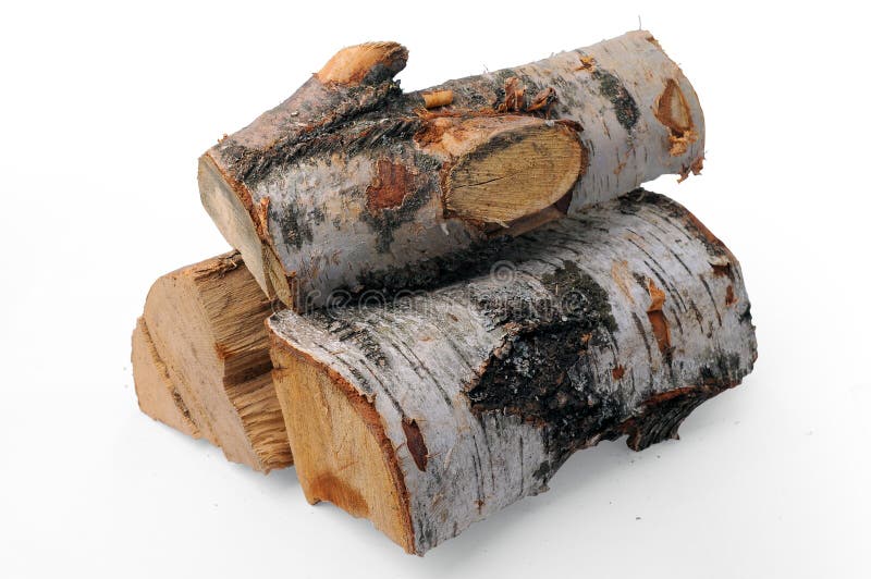 Birch firewood. A stack of birch firewood with clipping path stock photo Birch firewood. A stack of birch firewood with clipping path stock photo