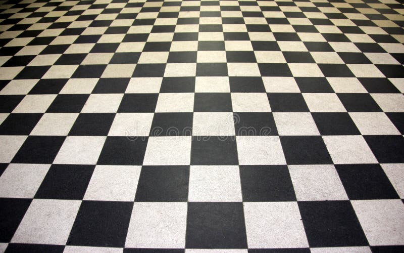 Black and white floor tiles stock images