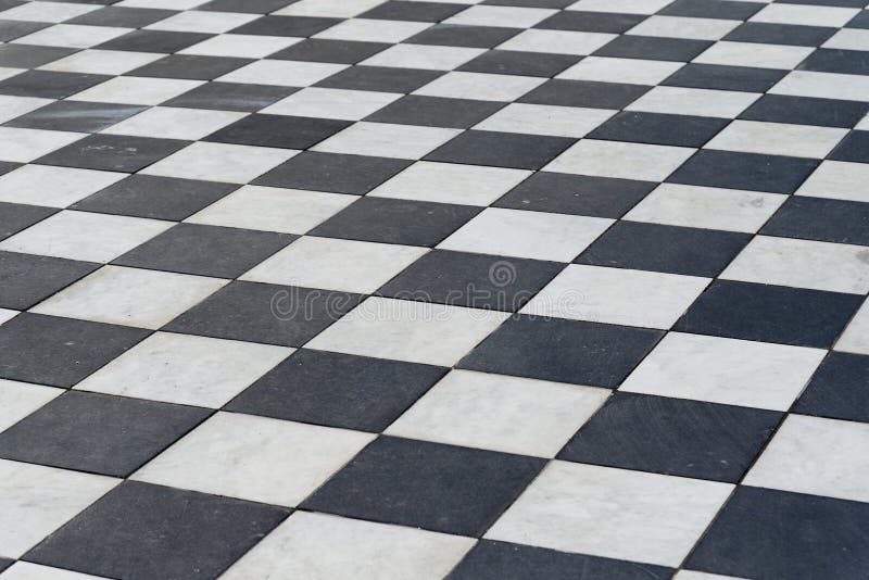 Black and white tiles. Chess floor. royalty free stock photos