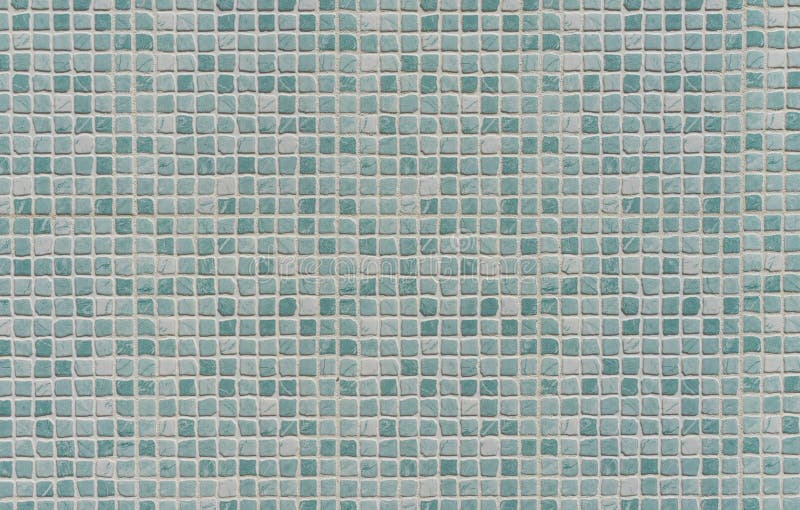 Blue colored mosaic tiles wall royalty free stock image