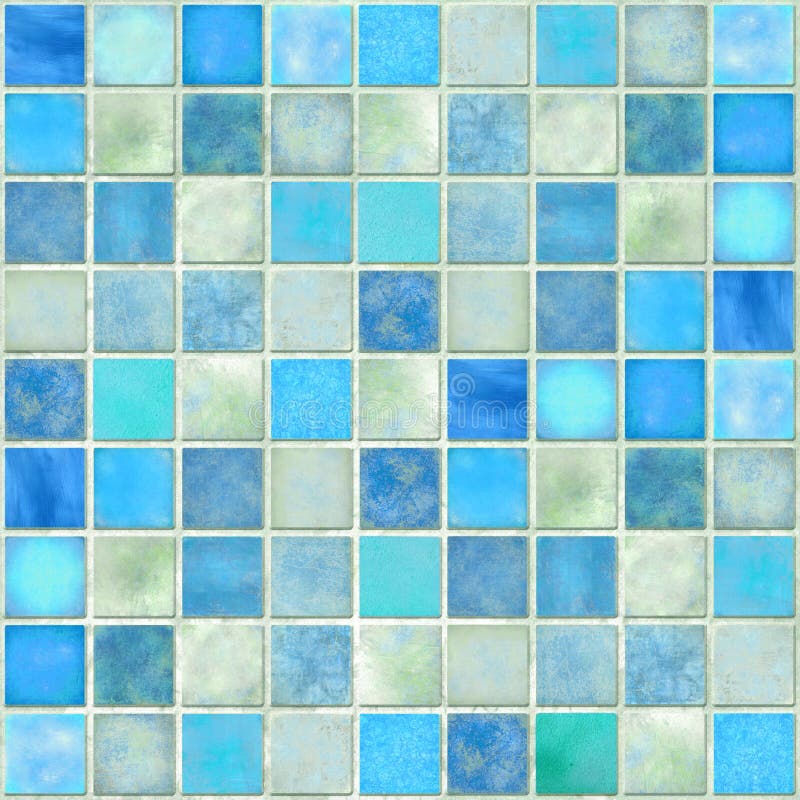 Blue Tile Mosaic royalty free stock photos