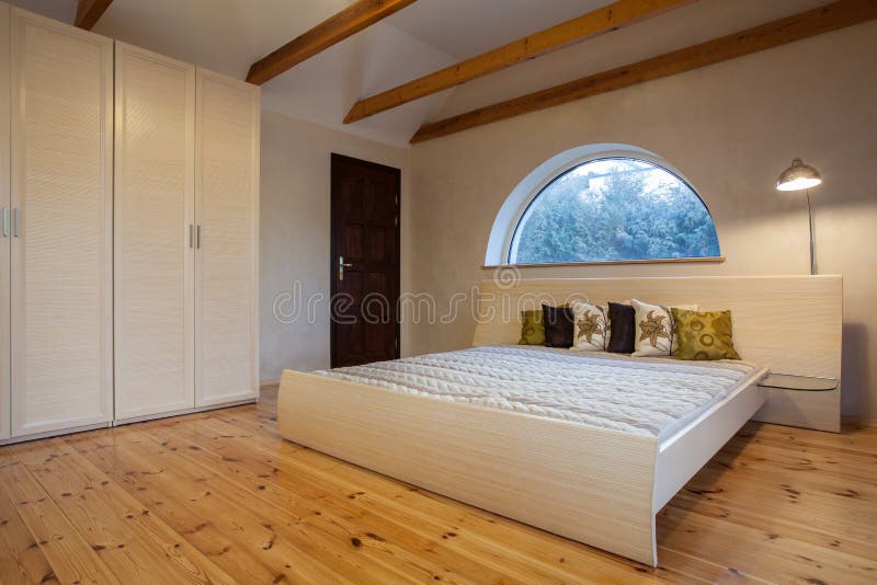 Cloudy home - bedroom stock photo