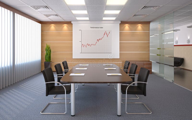 Conference room royalty free illustration