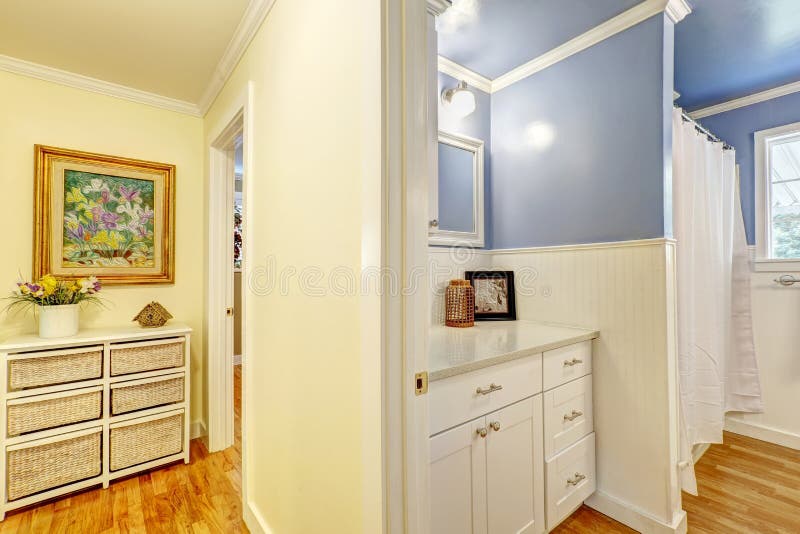 Corridor with bathroom entrance royalty free stock photography Corridor with bathroom entrance royalty free stock photography