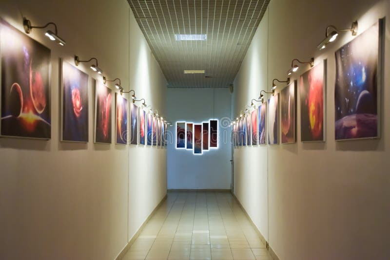 Corridor leading to the toilet in the shopping center Red Square, Krasnodar stock photography Corridor leading to the toilet in the shopping center Red Square, Krasnodar stock photography