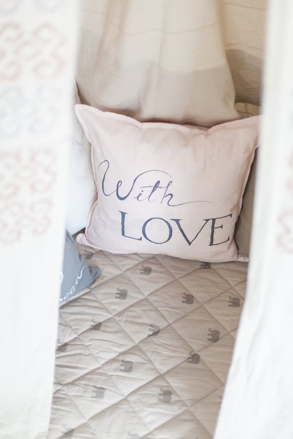 Cozy bright interior of the children`s room with a wigwam. Cozy bright interior of the children`s room with a wigwam royalty free stock photos