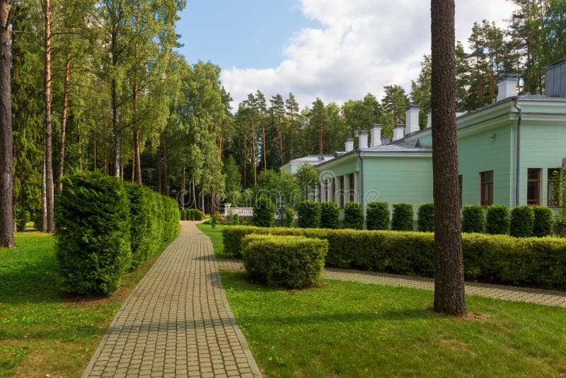 Dacha of Joseph Stalin in Valdai. On a summer day stock photo