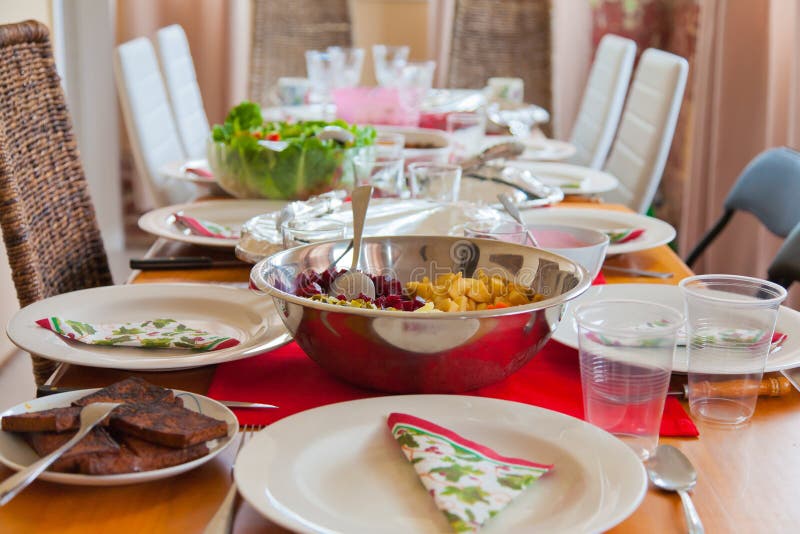 Festive Lunch table royalty free stock photos