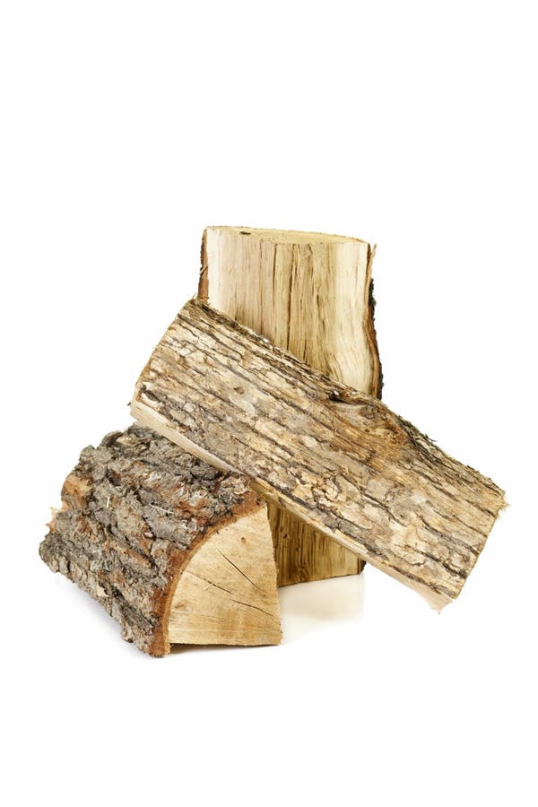 Firewood. Nature Firewood on White background stock image