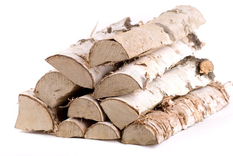Firewood. A stack of birch firewood stock images