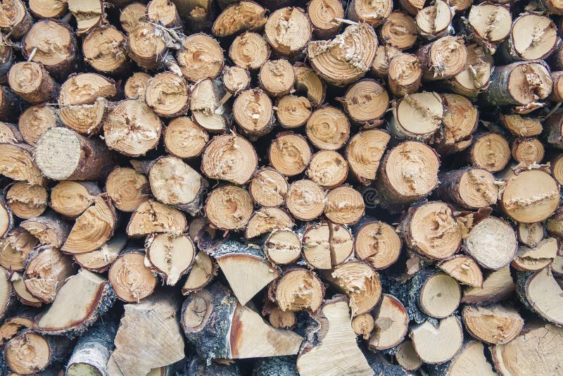 Firewood logs. Stack of firewood logs close-up royalty free stock image