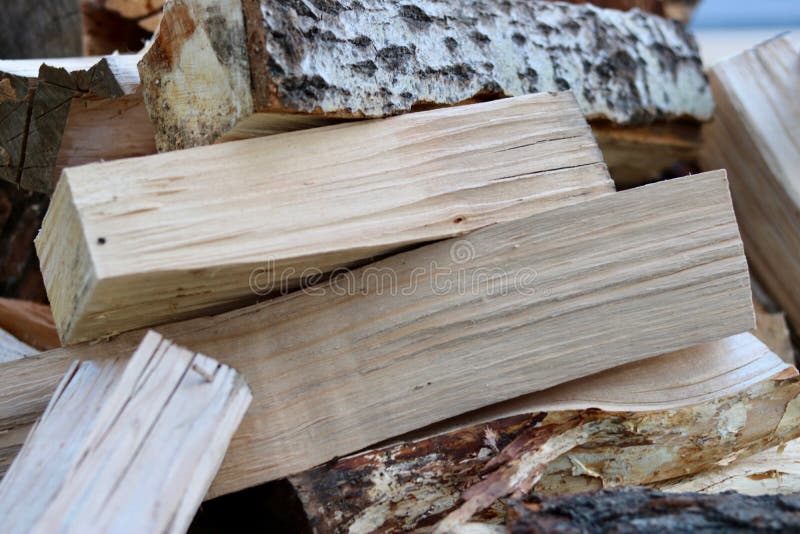 Firewood. A pile of firewood, close up look royalty free stock photos