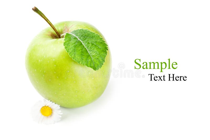 Fresh apple and flowers royalty free stock images